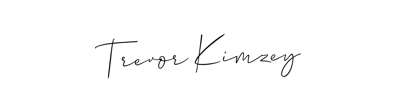 Design your own signature with our free online signature maker. With this signature software, you can create a handwritten (Allison_Script) signature for name Trevor Kimzey. Trevor Kimzey signature style 2 images and pictures png