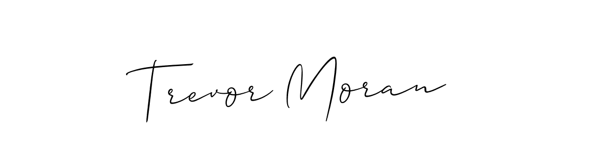 Create a beautiful signature design for name Trevor Moran. With this signature (Allison_Script) fonts, you can make a handwritten signature for free. Trevor Moran signature style 2 images and pictures png