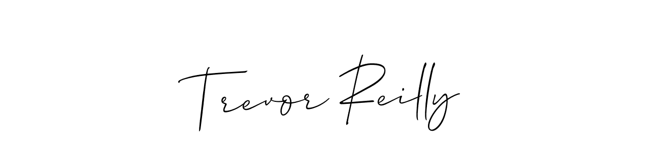 The best way (Allison_Script) to make a short signature is to pick only two or three words in your name. The name Trevor Reilly include a total of six letters. For converting this name. Trevor Reilly signature style 2 images and pictures png