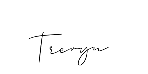 How to make Trevyn name signature. Use Allison_Script style for creating short signs online. This is the latest handwritten sign. Trevyn signature style 2 images and pictures png