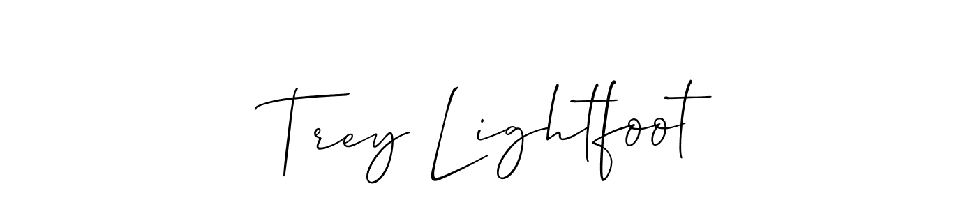 Allison_Script is a professional signature style that is perfect for those who want to add a touch of class to their signature. It is also a great choice for those who want to make their signature more unique. Get Trey Lightfoot name to fancy signature for free. Trey Lightfoot signature style 2 images and pictures png