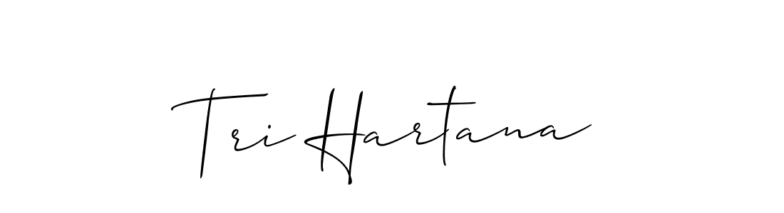Create a beautiful signature design for name Tri Hartana. With this signature (Allison_Script) fonts, you can make a handwritten signature for free. Tri Hartana signature style 2 images and pictures png