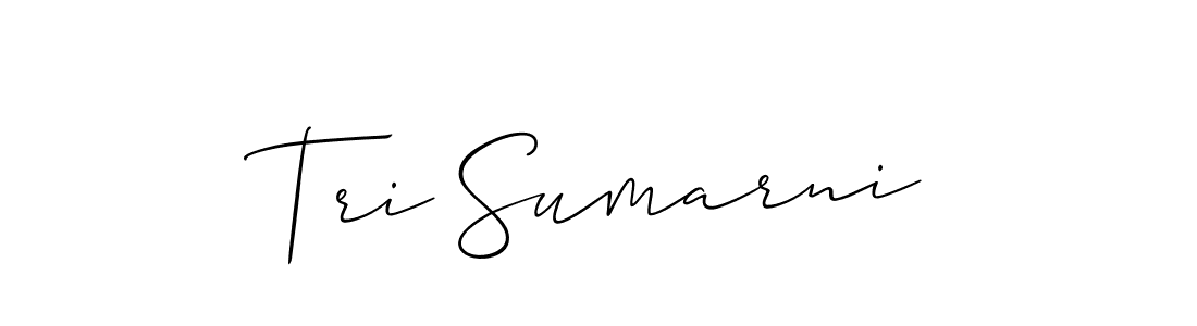 if you are searching for the best signature style for your name Tri Sumarni. so please give up your signature search. here we have designed multiple signature styles  using Allison_Script. Tri Sumarni signature style 2 images and pictures png