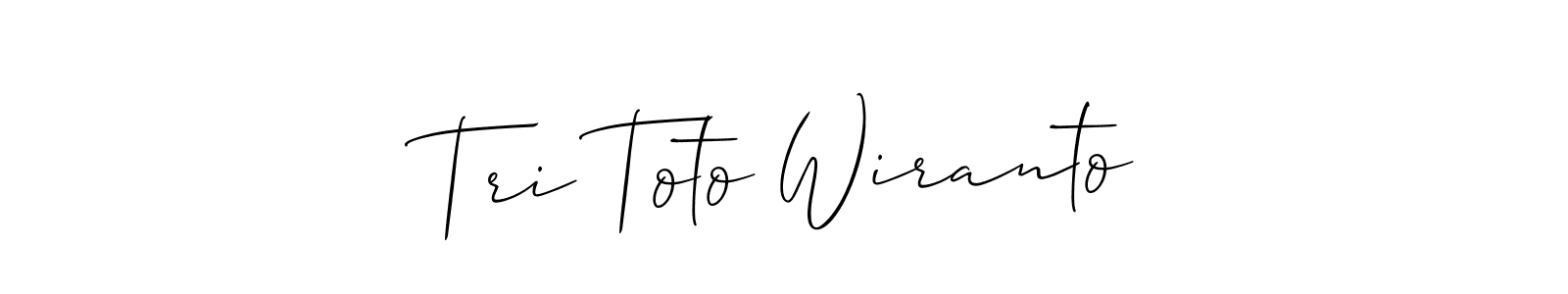 Design your own signature with our free online signature maker. With this signature software, you can create a handwritten (Allison_Script) signature for name Tri Toto Wiranto. Tri Toto Wiranto signature style 2 images and pictures png