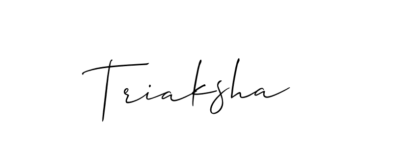 Also we have Triaksha name is the best signature style. Create professional handwritten signature collection using Allison_Script autograph style. Triaksha signature style 2 images and pictures png