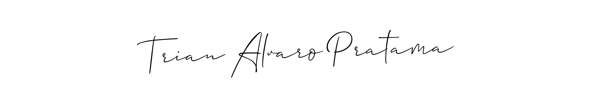 Check out images of Autograph of Trian Alvaro Pratama name. Actor Trian Alvaro Pratama Signature Style. Allison_Script is a professional sign style online. Trian Alvaro Pratama signature style 2 images and pictures png