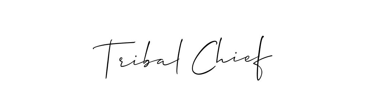 How to make Tribal Chief signature? Allison_Script is a professional autograph style. Create handwritten signature for Tribal Chief name. Tribal Chief signature style 2 images and pictures png