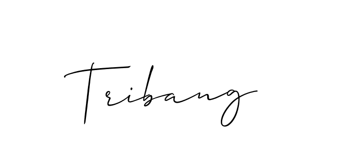 Allison_Script is a professional signature style that is perfect for those who want to add a touch of class to their signature. It is also a great choice for those who want to make their signature more unique. Get Tribang name to fancy signature for free. Tribang signature style 2 images and pictures png