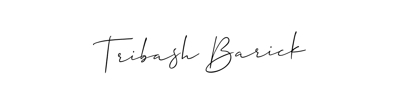 How to make Tribash Barick signature? Allison_Script is a professional autograph style. Create handwritten signature for Tribash Barick name. Tribash Barick signature style 2 images and pictures png