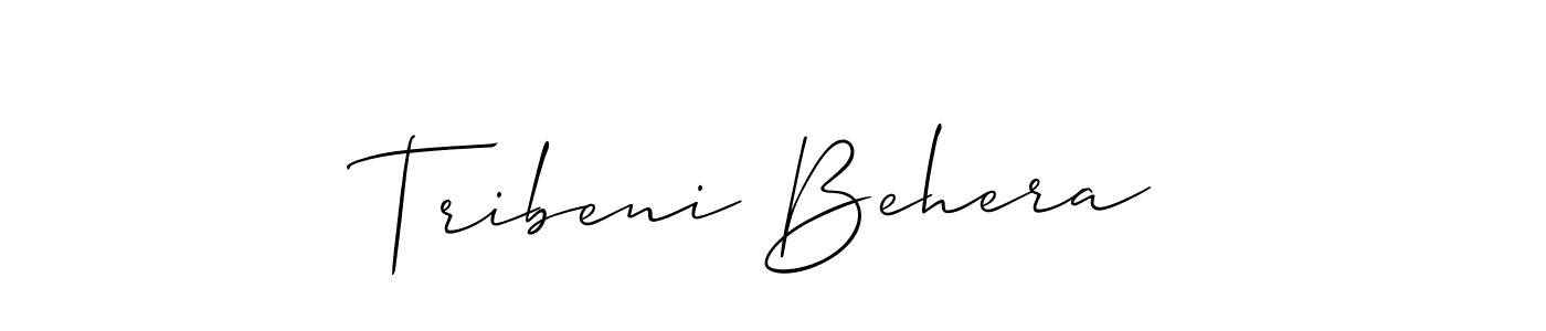 Design your own signature with our free online signature maker. With this signature software, you can create a handwritten (Allison_Script) signature for name Tribeni Behera. Tribeni Behera signature style 2 images and pictures png