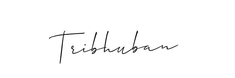 Also You can easily find your signature by using the search form. We will create Tribhuban name handwritten signature images for you free of cost using Allison_Script sign style. Tribhuban signature style 2 images and pictures png