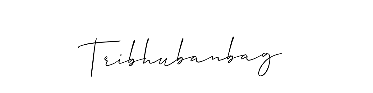 How to make Tribhubanbag signature? Allison_Script is a professional autograph style. Create handwritten signature for Tribhubanbag name. Tribhubanbag signature style 2 images and pictures png