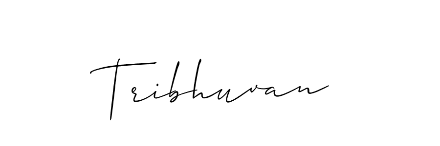 Make a beautiful signature design for name Tribhuvan. With this signature (Allison_Script) style, you can create a handwritten signature for free. Tribhuvan signature style 2 images and pictures png