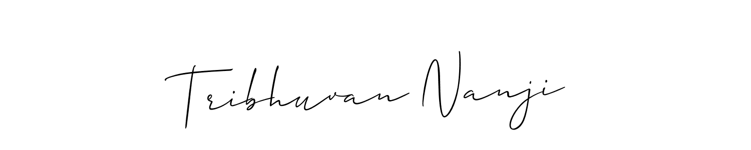 Make a short Tribhuvan Nanji signature style. Manage your documents anywhere anytime using Allison_Script. Create and add eSignatures, submit forms, share and send files easily. Tribhuvan Nanji signature style 2 images and pictures png