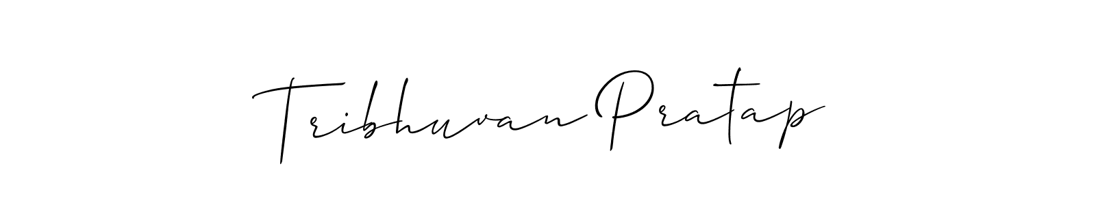 Use a signature maker to create a handwritten signature online. With this signature software, you can design (Allison_Script) your own signature for name Tribhuvan Pratap. Tribhuvan Pratap signature style 2 images and pictures png
