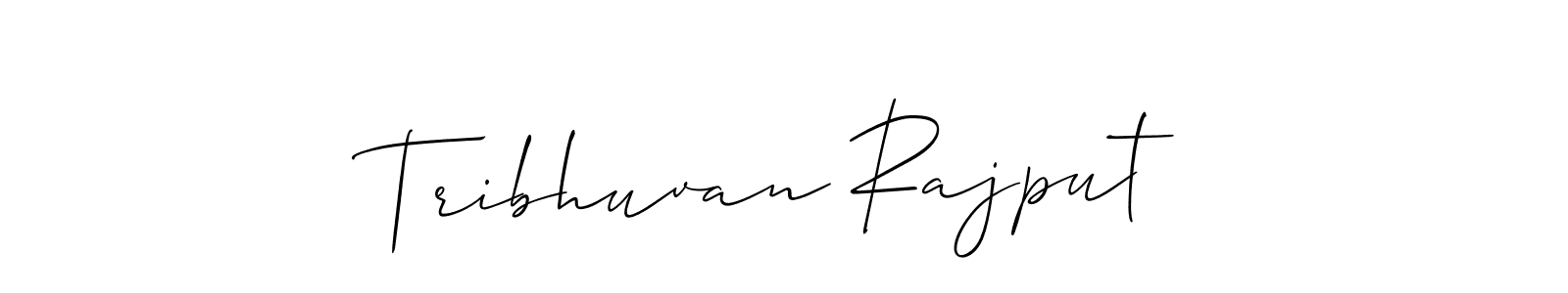 How to Draw Tribhuvan Rajput signature style? Allison_Script is a latest design signature styles for name Tribhuvan Rajput. Tribhuvan Rajput signature style 2 images and pictures png