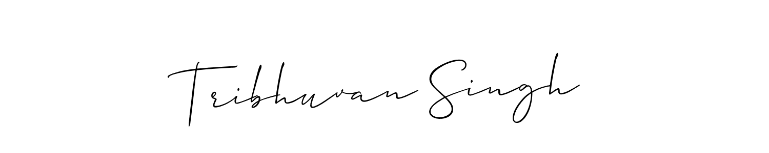 Make a beautiful signature design for name Tribhuvan Singh. With this signature (Allison_Script) style, you can create a handwritten signature for free. Tribhuvan Singh signature style 2 images and pictures png