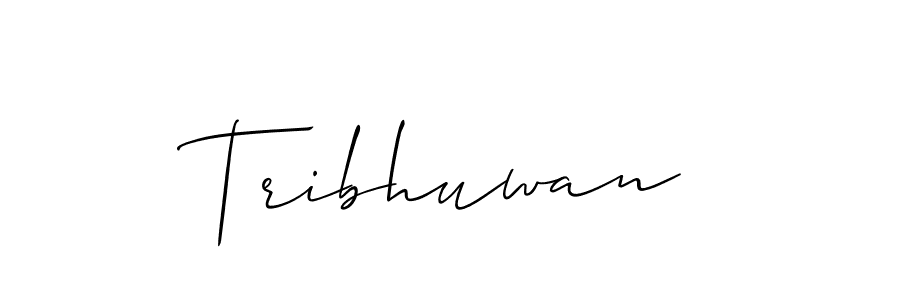 How to make Tribhuwan signature? Allison_Script is a professional autograph style. Create handwritten signature for Tribhuwan name. Tribhuwan signature style 2 images and pictures png