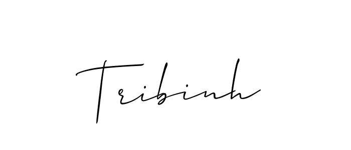 Make a beautiful signature design for name Tribinh. With this signature (Allison_Script) style, you can create a handwritten signature for free. Tribinh signature style 2 images and pictures png