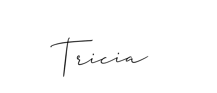 Similarly Allison_Script is the best handwritten signature design. Signature creator online .You can use it as an online autograph creator for name Tricia . Tricia  signature style 2 images and pictures png