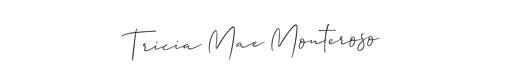 Similarly Allison_Script is the best handwritten signature design. Signature creator online .You can use it as an online autograph creator for name Tricia Mae Monteroso. Tricia Mae Monteroso signature style 2 images and pictures png