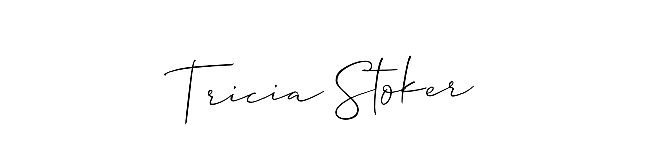 Make a beautiful signature design for name Tricia Stoker. With this signature (Allison_Script) style, you can create a handwritten signature for free. Tricia Stoker signature style 2 images and pictures png