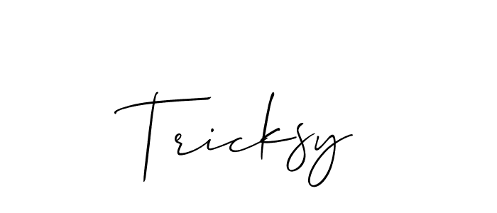 How to make Tricksy name signature. Use Allison_Script style for creating short signs online. This is the latest handwritten sign. Tricksy signature style 2 images and pictures png