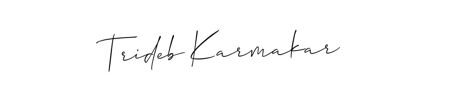 Here are the top 10 professional signature styles for the name Trideb Karmakar. These are the best autograph styles you can use for your name. Trideb Karmakar signature style 2 images and pictures png