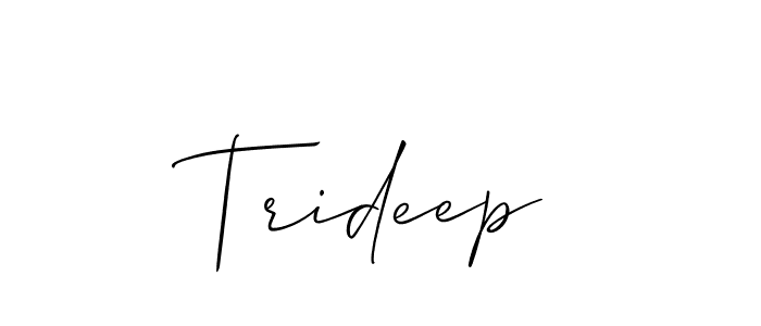 Here are the top 10 professional signature styles for the name Trideep. These are the best autograph styles you can use for your name. Trideep signature style 2 images and pictures png