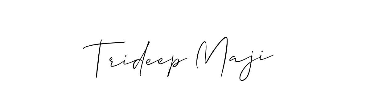 How to Draw Trideep Maji signature style? Allison_Script is a latest design signature styles for name Trideep Maji. Trideep Maji signature style 2 images and pictures png