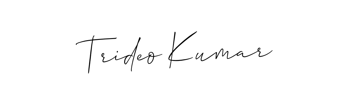 How to make Trideo Kumar signature? Allison_Script is a professional autograph style. Create handwritten signature for Trideo Kumar name. Trideo Kumar signature style 2 images and pictures png