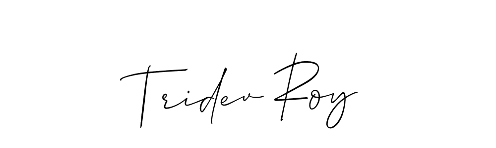 You can use this online signature creator to create a handwritten signature for the name Tridev Roy. This is the best online autograph maker. Tridev Roy signature style 2 images and pictures png