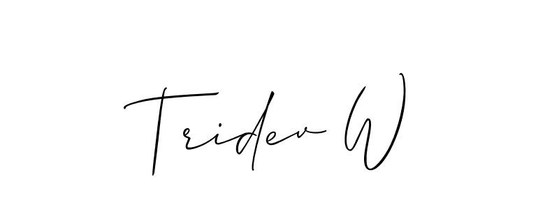 Once you've used our free online signature maker to create your best signature Allison_Script style, it's time to enjoy all of the benefits that Tridev W name signing documents. Tridev W signature style 2 images and pictures png