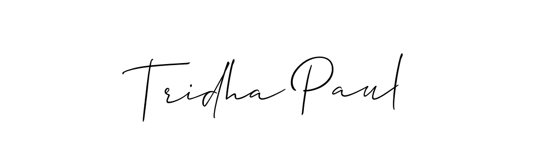 You should practise on your own different ways (Allison_Script) to write your name (Tridha Paul) in signature. don't let someone else do it for you. Tridha Paul signature style 2 images and pictures png