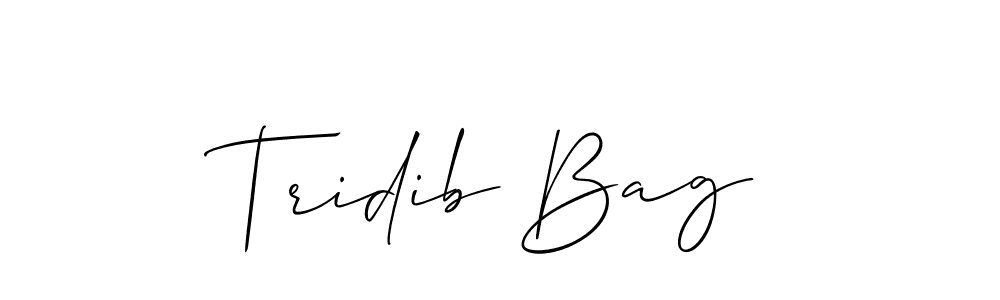 Also we have Tridib Bag name is the best signature style. Create professional handwritten signature collection using Allison_Script autograph style. Tridib Bag signature style 2 images and pictures png