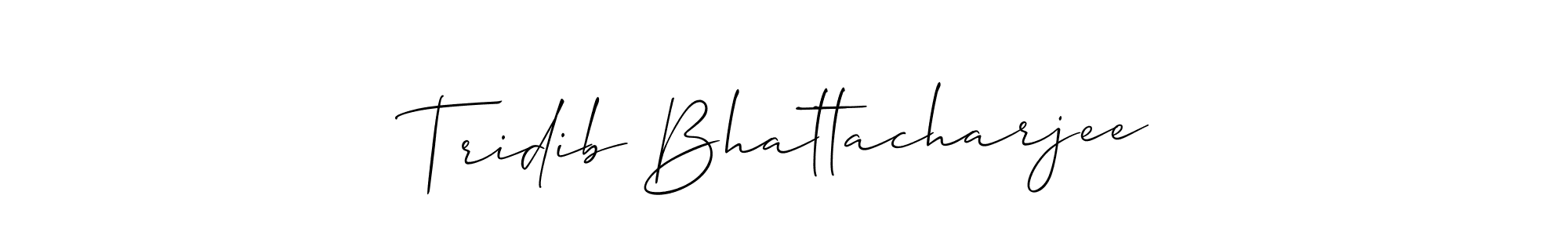 if you are searching for the best signature style for your name Tridib Bhattacharjee. so please give up your signature search. here we have designed multiple signature styles  using Allison_Script. Tridib Bhattacharjee signature style 2 images and pictures png