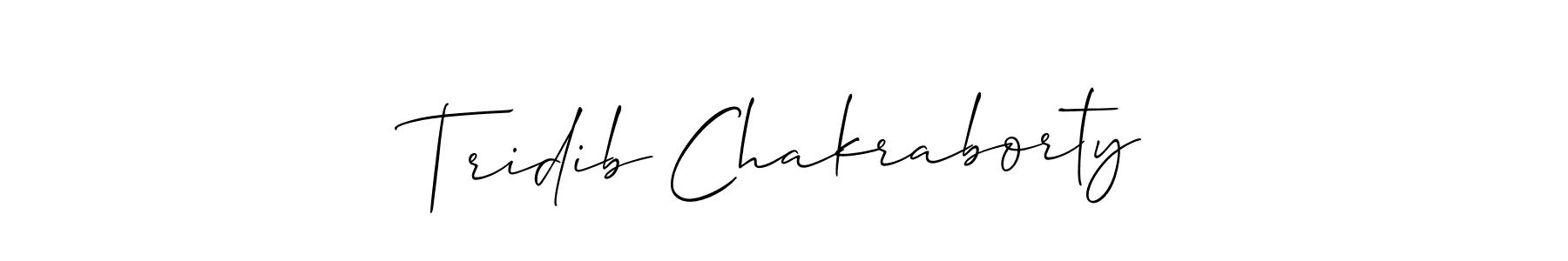 How to make Tridib Chakraborty signature? Allison_Script is a professional autograph style. Create handwritten signature for Tridib Chakraborty name. Tridib Chakraborty signature style 2 images and pictures png