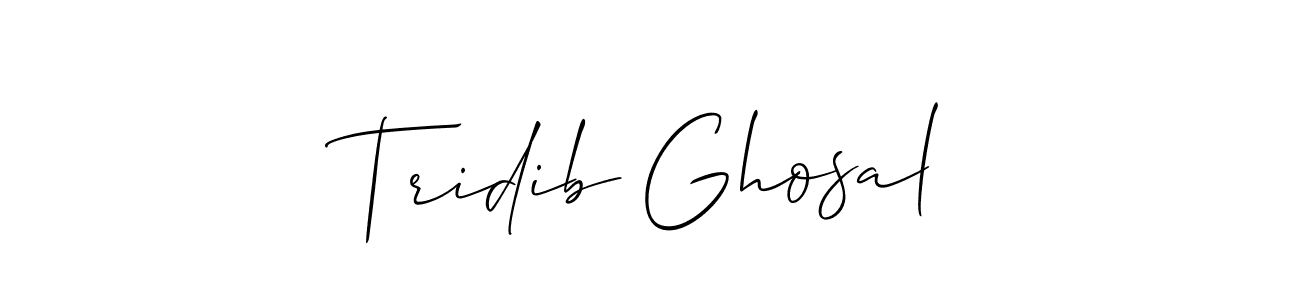 Make a beautiful signature design for name Tridib Ghosal. With this signature (Allison_Script) style, you can create a handwritten signature for free. Tridib Ghosal signature style 2 images and pictures png