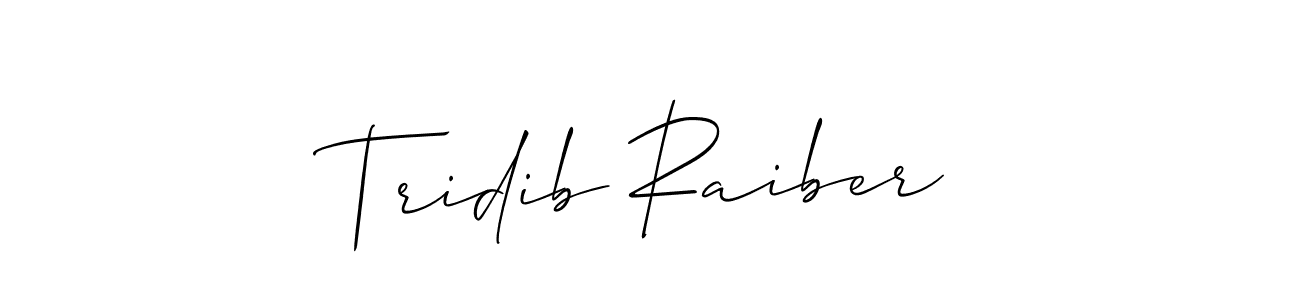 Design your own signature with our free online signature maker. With this signature software, you can create a handwritten (Allison_Script) signature for name Tridib Raiber. Tridib Raiber signature style 2 images and pictures png