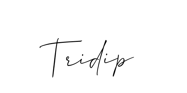 How to make Tridip signature? Allison_Script is a professional autograph style. Create handwritten signature for Tridip name. Tridip signature style 2 images and pictures png