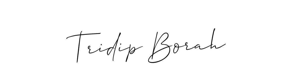 How to Draw Tridip Borah signature style? Allison_Script is a latest design signature styles for name Tridip Borah. Tridip Borah signature style 2 images and pictures png