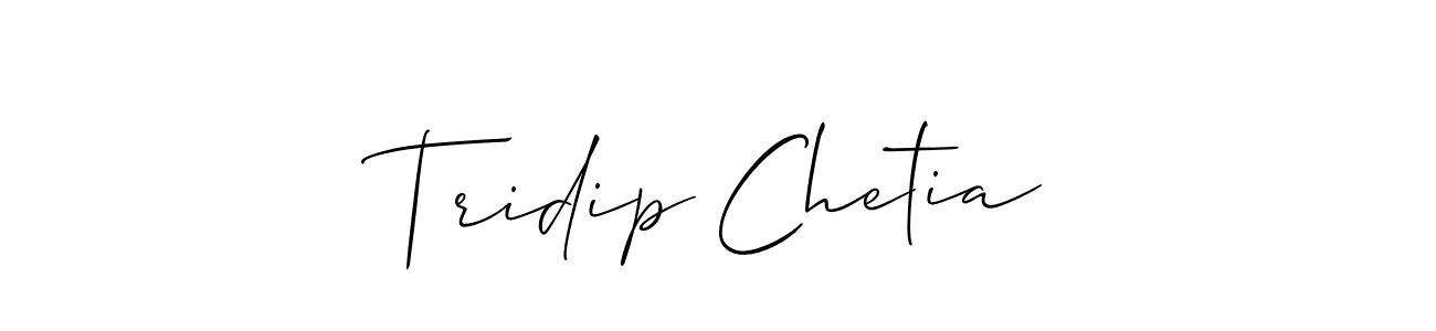 Design your own signature with our free online signature maker. With this signature software, you can create a handwritten (Allison_Script) signature for name Tridip Chetia. Tridip Chetia signature style 2 images and pictures png