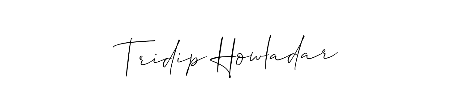 Tridip Howladar stylish signature style. Best Handwritten Sign (Allison_Script) for my name. Handwritten Signature Collection Ideas for my name Tridip Howladar. Tridip Howladar signature style 2 images and pictures png