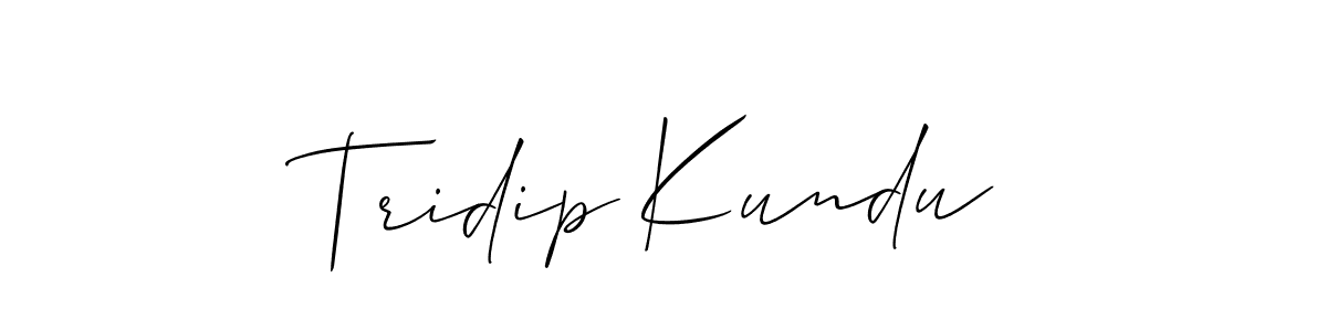 Allison_Script is a professional signature style that is perfect for those who want to add a touch of class to their signature. It is also a great choice for those who want to make their signature more unique. Get Tridip Kundu name to fancy signature for free. Tridip Kundu signature style 2 images and pictures png