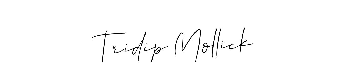 Tridip Mollick stylish signature style. Best Handwritten Sign (Allison_Script) for my name. Handwritten Signature Collection Ideas for my name Tridip Mollick. Tridip Mollick signature style 2 images and pictures png