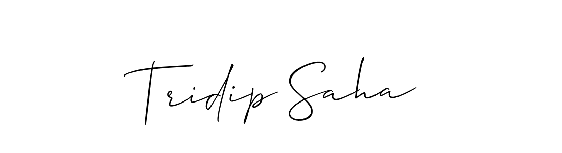 Make a beautiful signature design for name Tridip Saha. With this signature (Allison_Script) style, you can create a handwritten signature for free. Tridip Saha signature style 2 images and pictures png