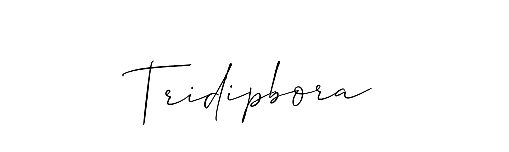 if you are searching for the best signature style for your name Tridipbora. so please give up your signature search. here we have designed multiple signature styles  using Allison_Script. Tridipbora signature style 2 images and pictures png