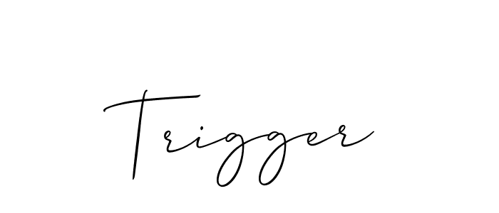 Create a beautiful signature design for name Trigger. With this signature (Allison_Script) fonts, you can make a handwritten signature for free. Trigger signature style 2 images and pictures png