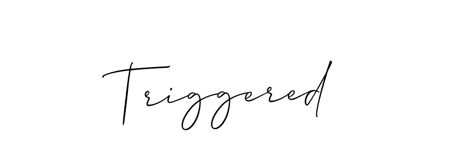 The best way (Allison_Script) to make a short signature is to pick only two or three words in your name. The name Triggered include a total of six letters. For converting this name. Triggered signature style 2 images and pictures png