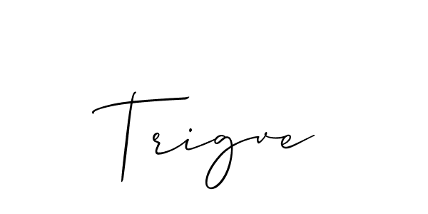 Trigve stylish signature style. Best Handwritten Sign (Allison_Script) for my name. Handwritten Signature Collection Ideas for my name Trigve. Trigve signature style 2 images and pictures png